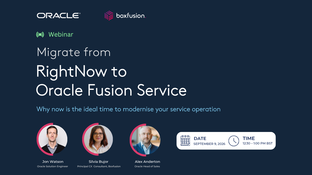 Webinar Oracle Service Cloud Migration to Fusion Service