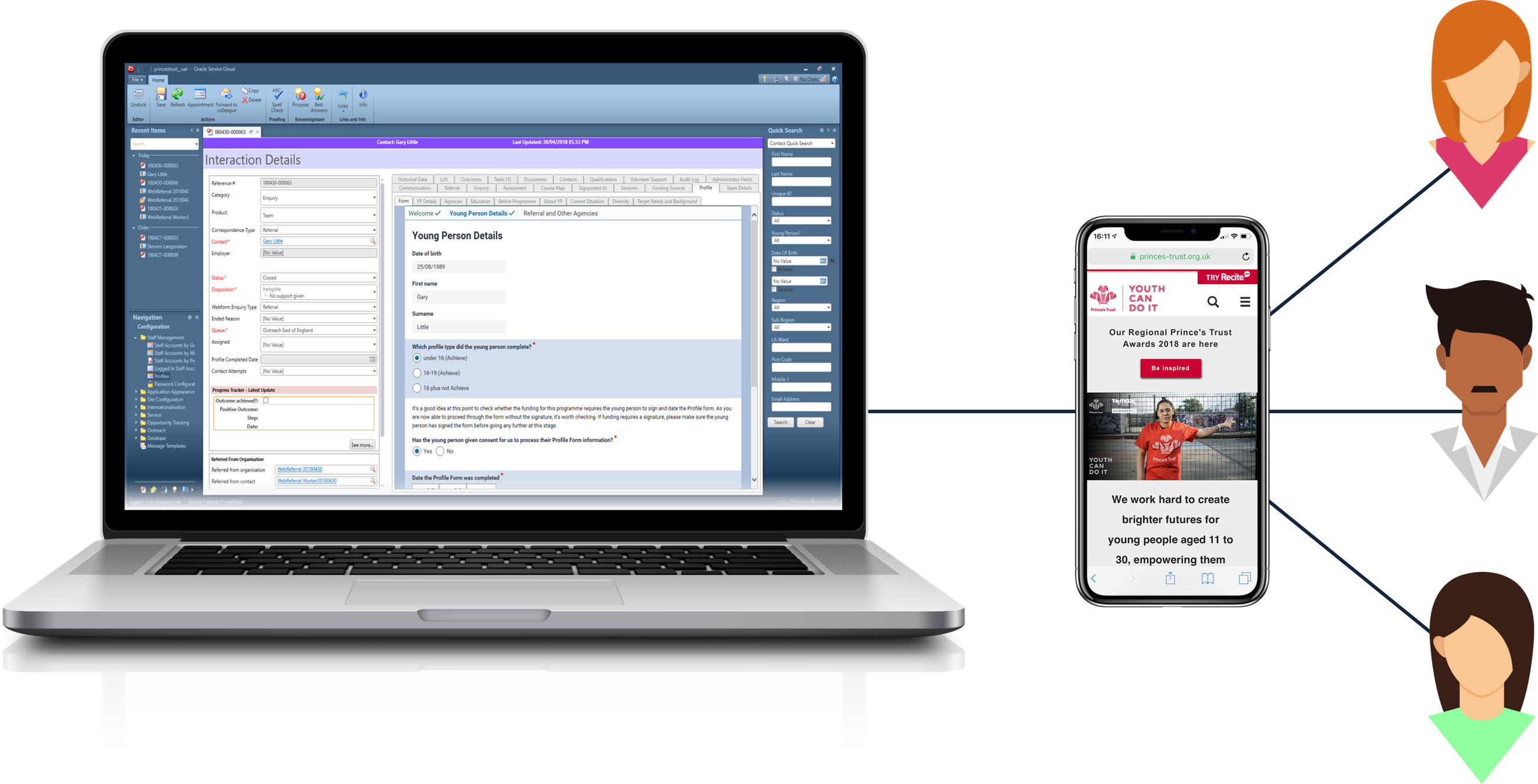 Prince's Trust charity - Oracle Service Cloud solution - CX Cloud