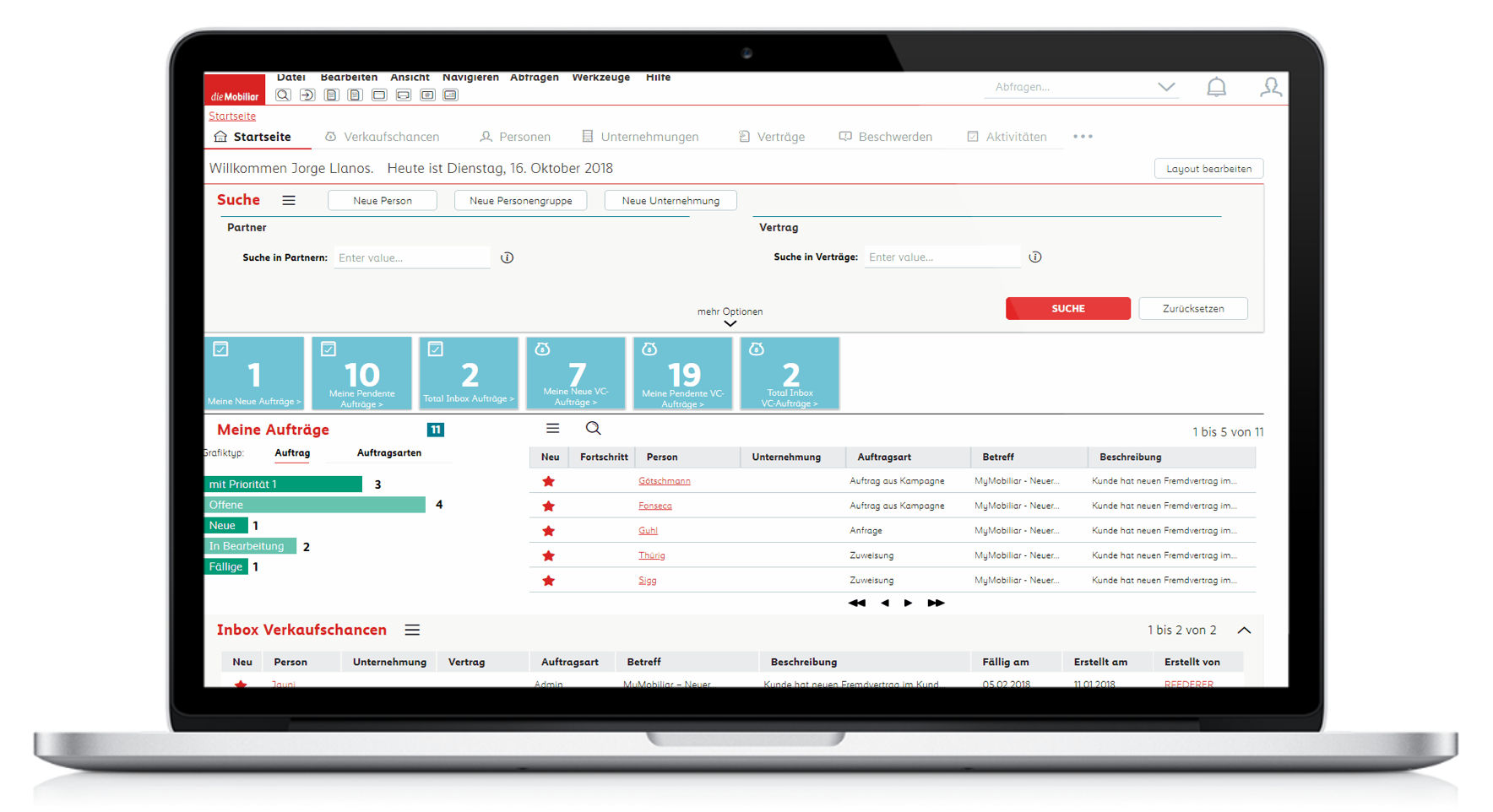 Die Mobiliar - Siebel Partner Portal After UX Transformation