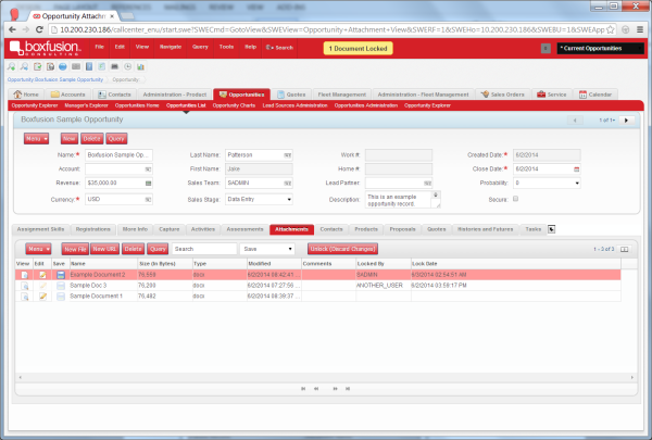 Siebel Attachments functionality is now supported by a rich set of visual indicators