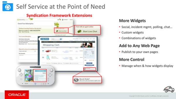 Expansion of the syndicated widget framework