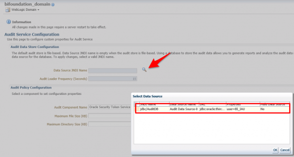 Fig 12 - Selecting the new data source