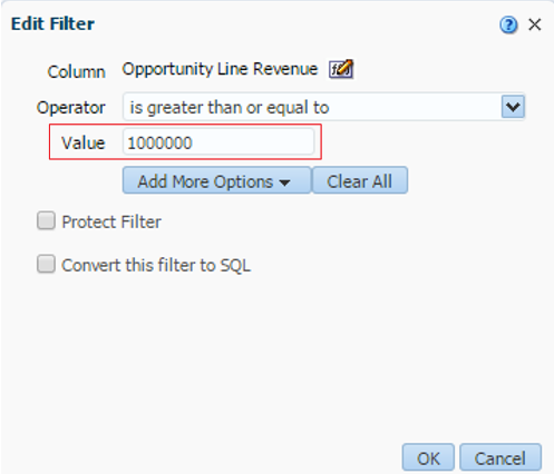Figure 3 - Creating your Filter