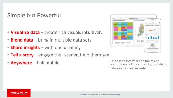 Oracle Data Visualization Cloud Service - Slide 13