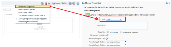 Figure 19 - Giving the Dashboard the Simplified UI style