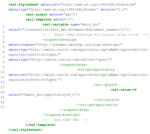 Example of XLST script