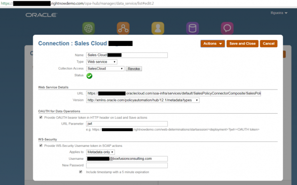 OPA Sales CLoud Connector View