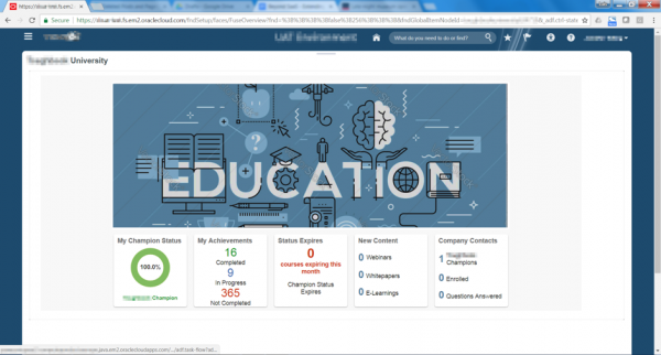 E-learning dashboard